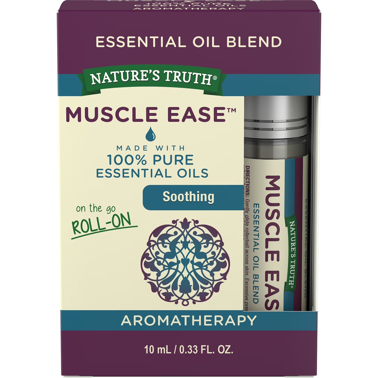 Muscle Ease Essential Oil Roll On Soothing Blend 10 mL GC/MS Tested By Nature's Truth