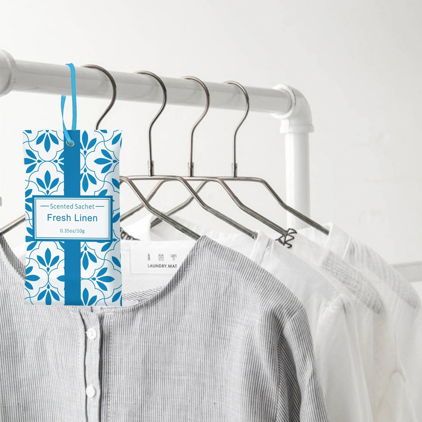 SCENTORINI Fresh Linen Scented Sachet, 14 Packs Long-Lasting Air Freshener Bags for Drawers, Closets, Cars