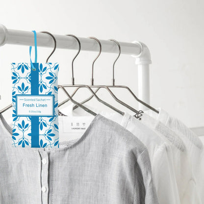 SCENTORINI Fresh Linen Scented Sachet, 14 Packs Long-Lasting Air Freshener Bags for Drawers, Closets, Cars