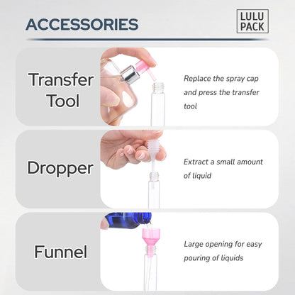 LULU pack Refillable Travel Perfume Spray Bottles