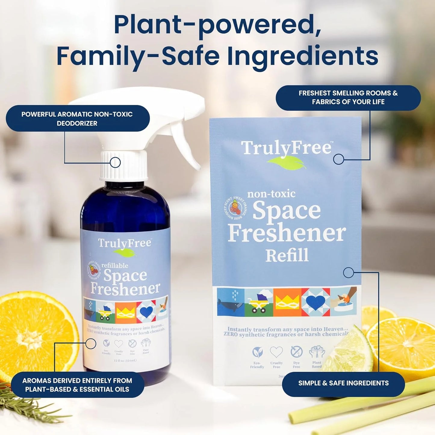 Truly Free Lemongrass Space Freshener Starter Kit